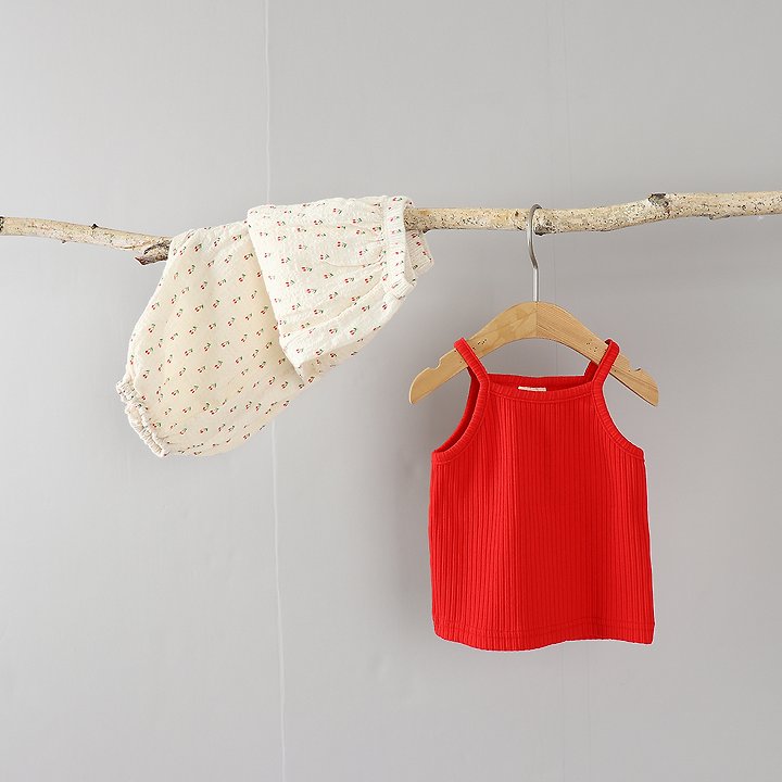Party Kids - Korean Baby Fashion - #babyoninstagram - Soft Strap Sleeveless Top - 9