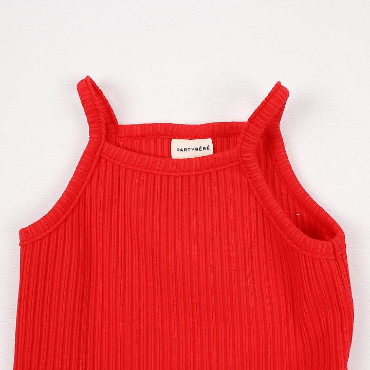 Party Kids - Korean Baby Fashion - #babyoutfit - Soft Strap Sleeveless Top - 12