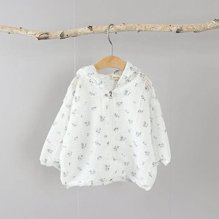 Party Kids - Korean Baby Fashion - #smilingbaby - Airy Floral Jumper (Cooling Jacket) - 5