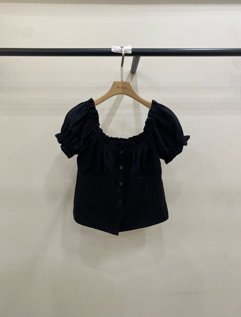 Person - Korean Women Fashion - #momslook - Mini Off-Shoulder Frill Blouse - 6