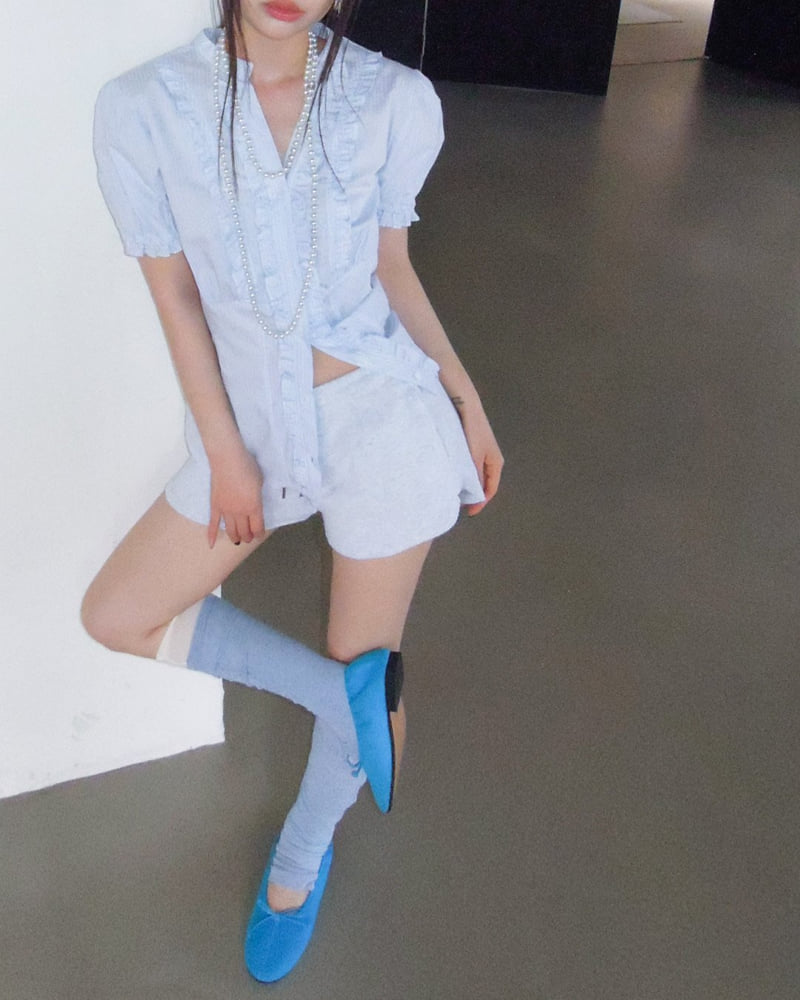 Person - Korean Women Fashion - #momslook - Waffle Shorts - 3