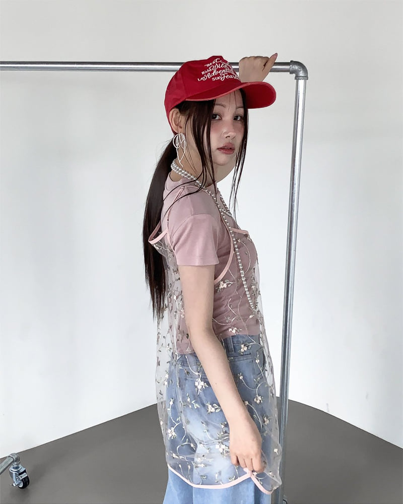 Person - Korean Women Fashion - #momslook - Floral Embroidered One-piece - 4