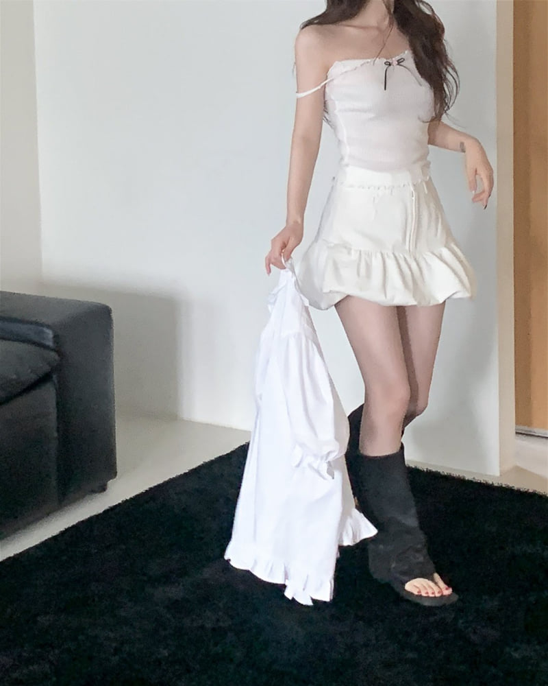 Person - Korean Women Fashion - #momslook - Pumpkin Cotton Skirt - 6
