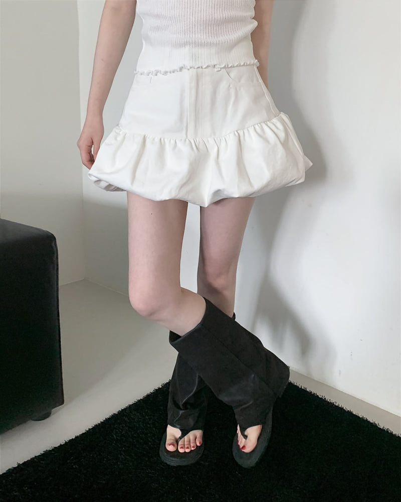 Person - Korean Women Fashion - #momslook - Pumpkin Cotton Skirt - 8