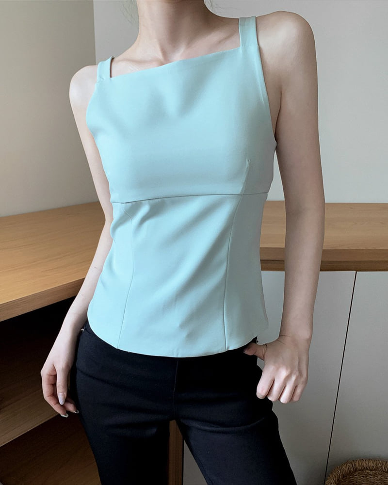 Person - Korean Women Fashion - #momslook - Back Ribbon Sleeveless Blouse - 3