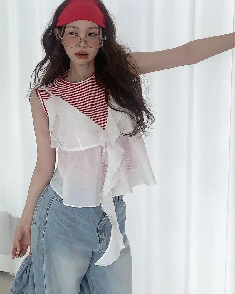 Person - Korean Women Fashion - #womensfashion - Aria Frill Blouse - 4