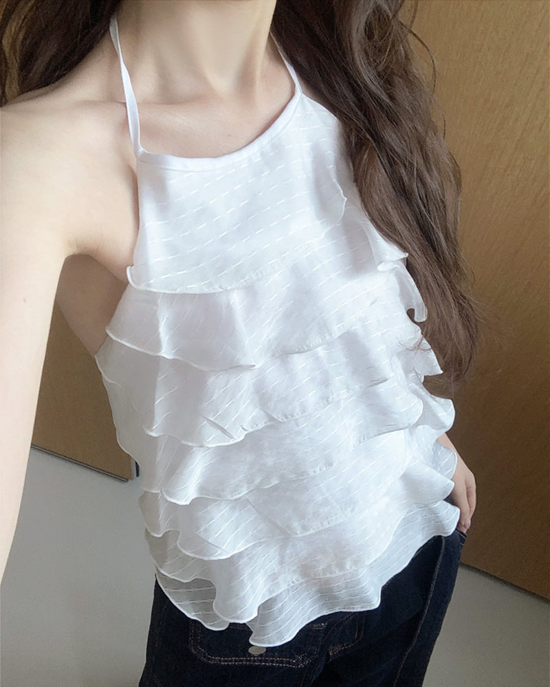 Person - Korean Women Fashion - #momslook - Jazz Halter Top Blouse - 6