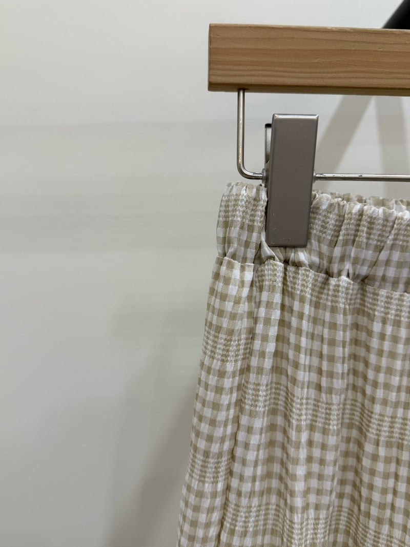 Person - Korean Women Fashion - #momslook - Hawaii Gingham Skirt - 10