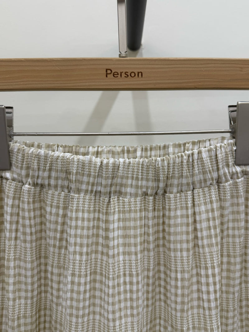 Person - Korean Women Fashion - #momslook - Hawaii Gingham Skirt - 2