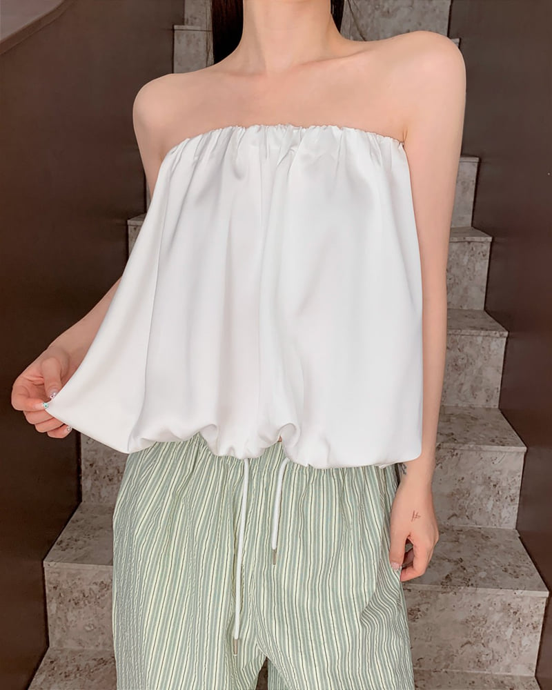 Person - Korean Women Fashion - #momslook - Balloon Top Blouse - 8