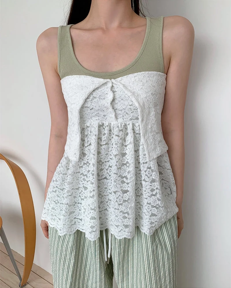 Person - Korean Women Fashion - #momslook - Ellie Lace Top Skirt - 3