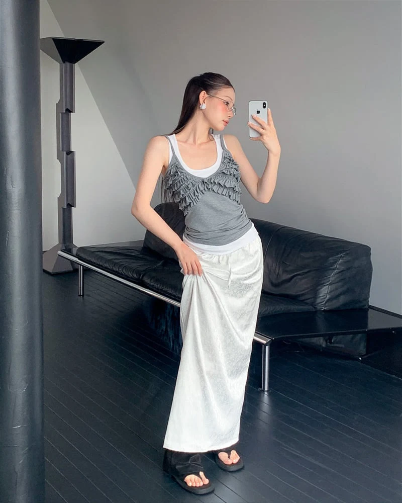 Person - Korean Women Fashion - #momslook - Gina Long Skirt - 3