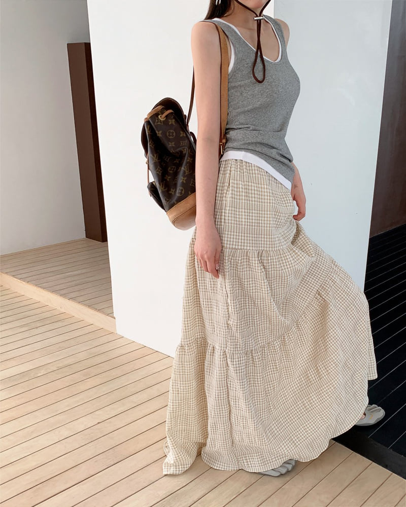 Person - Korean Women Fashion - #momslook - Return Contrast Trim Sleeveless Top - 6