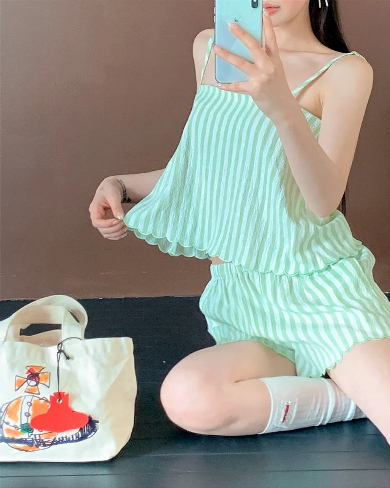 Person - Korean Women Fashion - #momslook - Rona Wave Shorts - 5