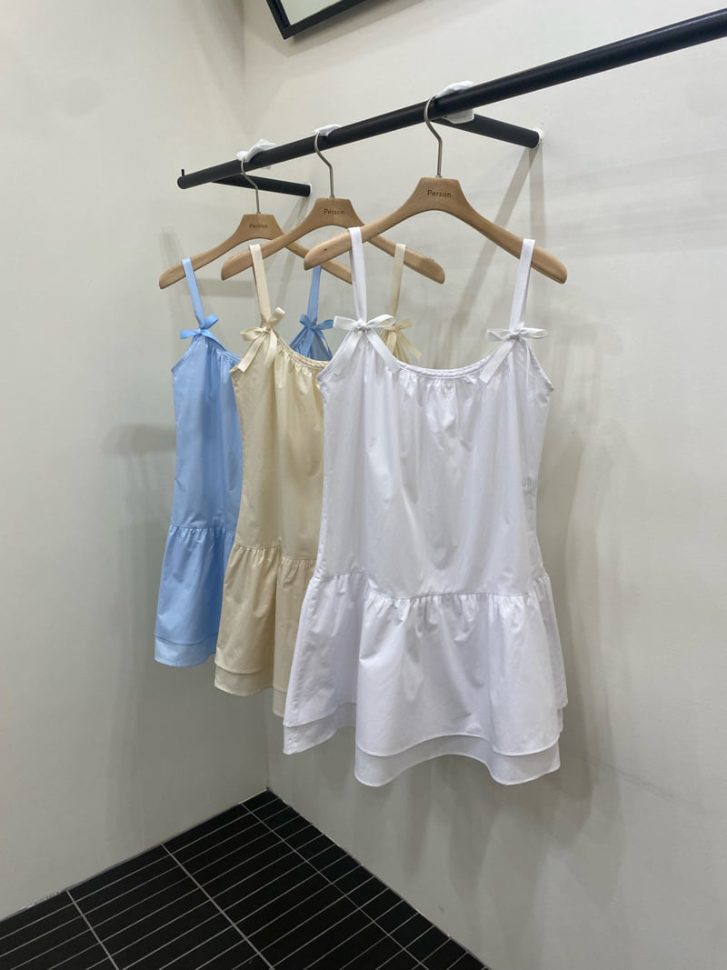 Person - Korean Women Fashion - #restrostyle - Rosha Ribbon One-piece