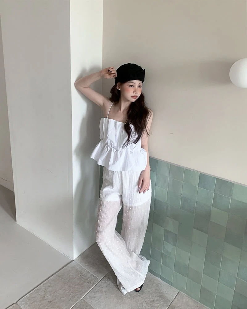 Person - Korean Women Fashion - #restrostyle - Sand Sheer Pants - 4