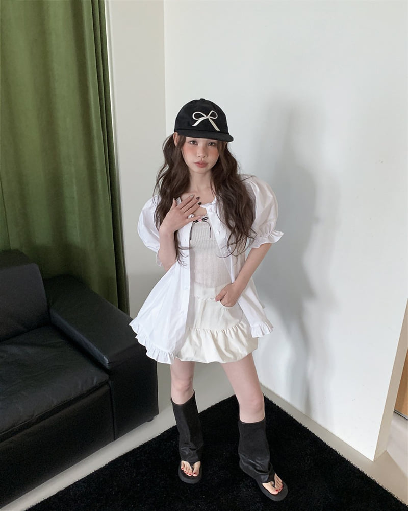 Person - Korean Women Fashion - #shopsmall - Isabel Eyelet Sleeveless Top - 8