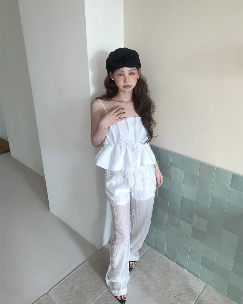 Person - Korean Women Fashion - #shopsmall - Sand Sheer Pants - 5