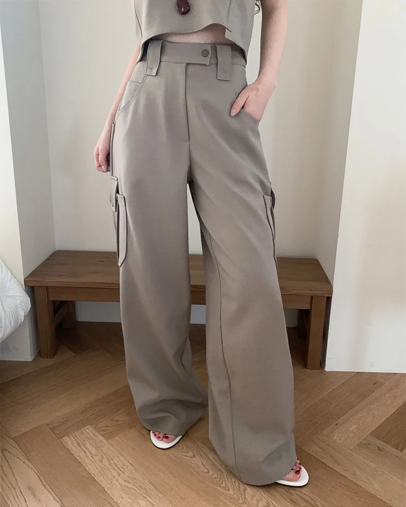 Person - Korean Women Fashion - #thatsdarling - Ray Pocket Pants - 12