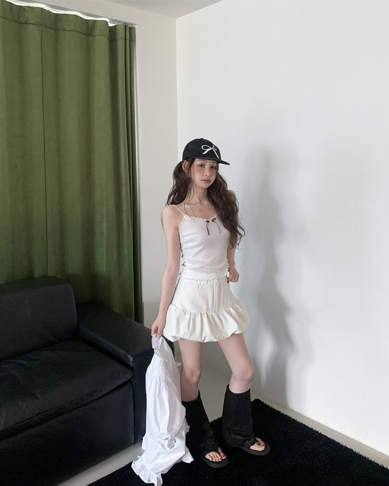 Person - Korean Women Fashion - #shopsmall - Pumpkin Cotton Skirt - 4