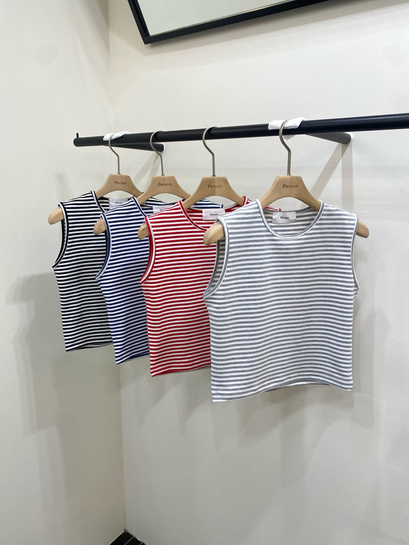 Person - Korean Women Fashion - #thelittlethings - Striped Crop Sleeveless Top