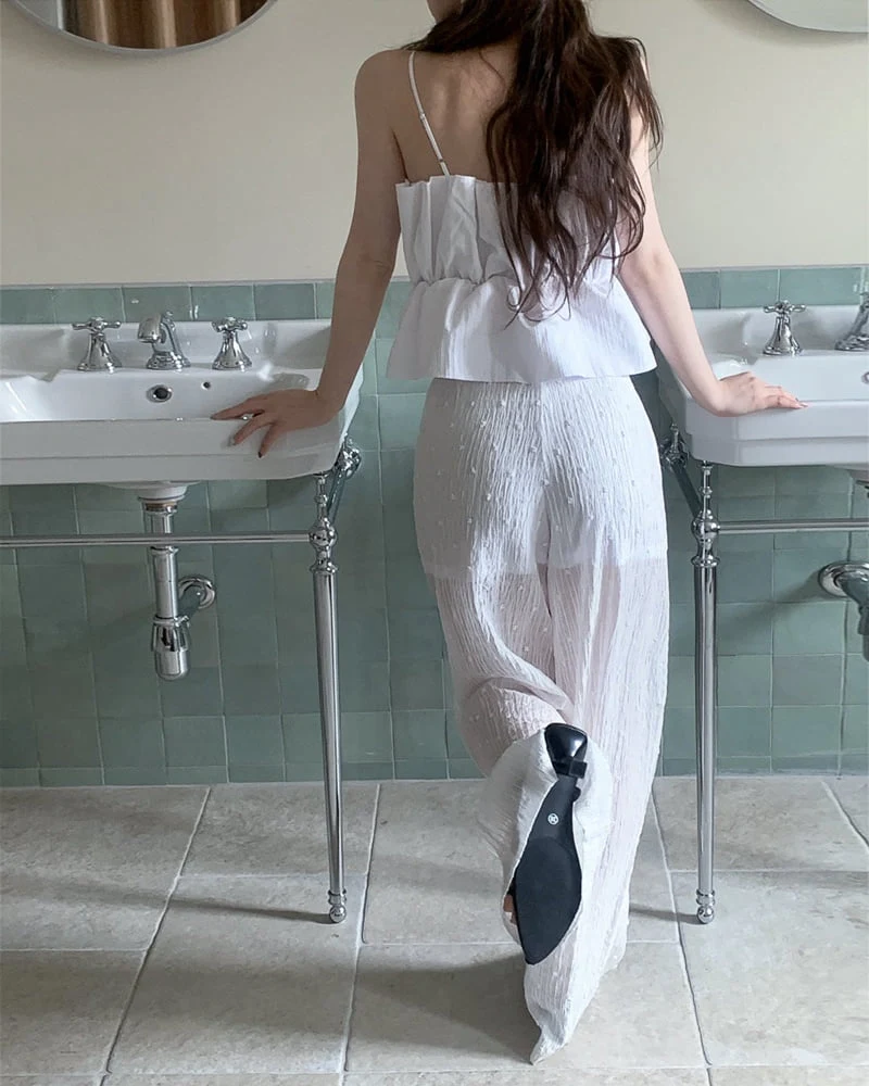 Person - Korean Women Fashion - #thelittlethings - Sand Sheer Pants - 7