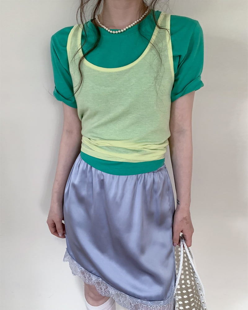 Person - Korean Women Fashion - #vintageinspired - Lace Mini Skirt - 8