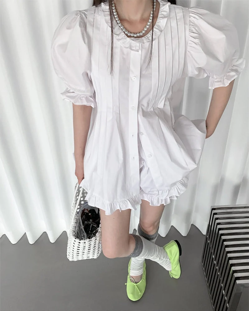 Person - Korean Women Fashion - #vintagekidsstyle - Frill Balloon Pants - 6