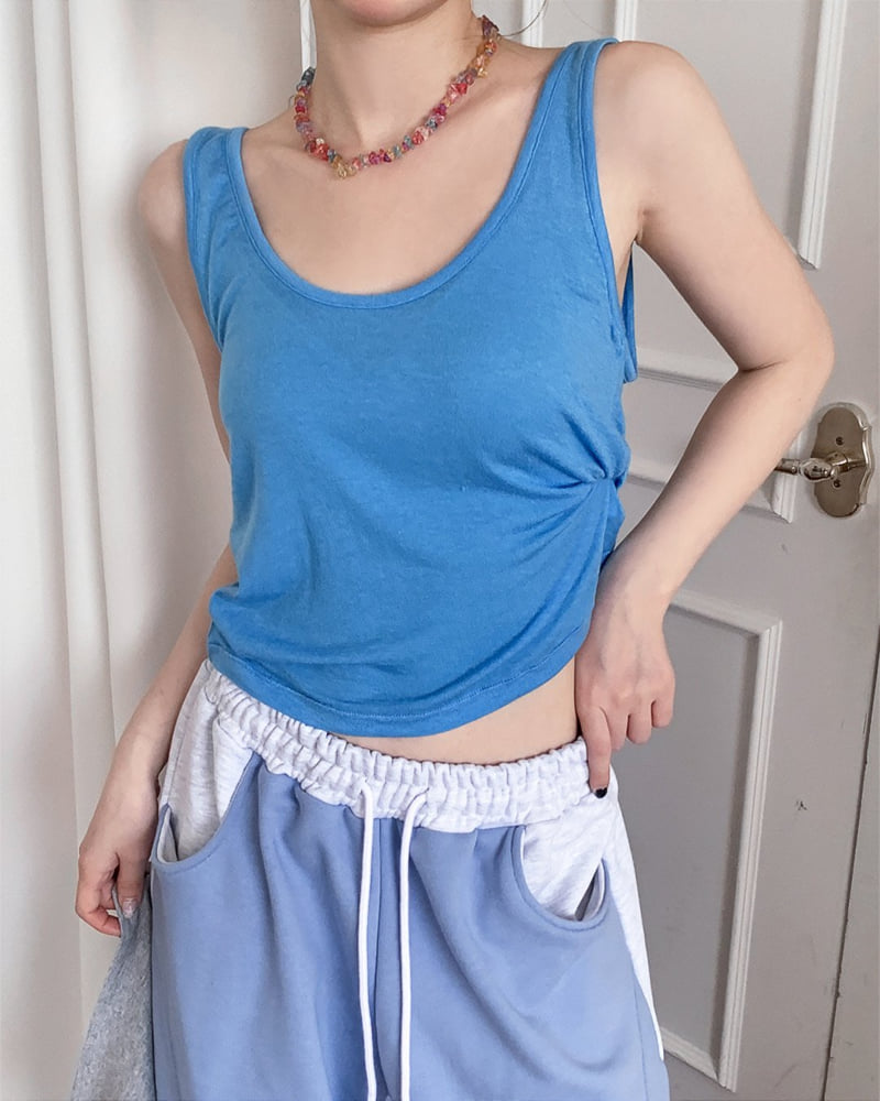 Person - Korean Women Fashion - #womensfashion - Color Sleeveless Top - 12