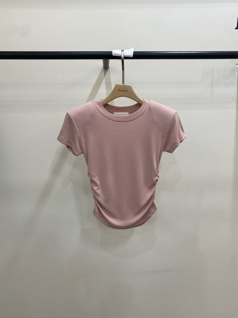 Person - Korean Women Fashion - #womensfashion - Shirring Padded Short-Sleeve Tee - 12