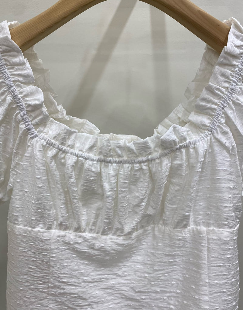 Person - Korean Women Fashion - #womensfashion - Mini Off-Shoulder Frill Blouse - 9