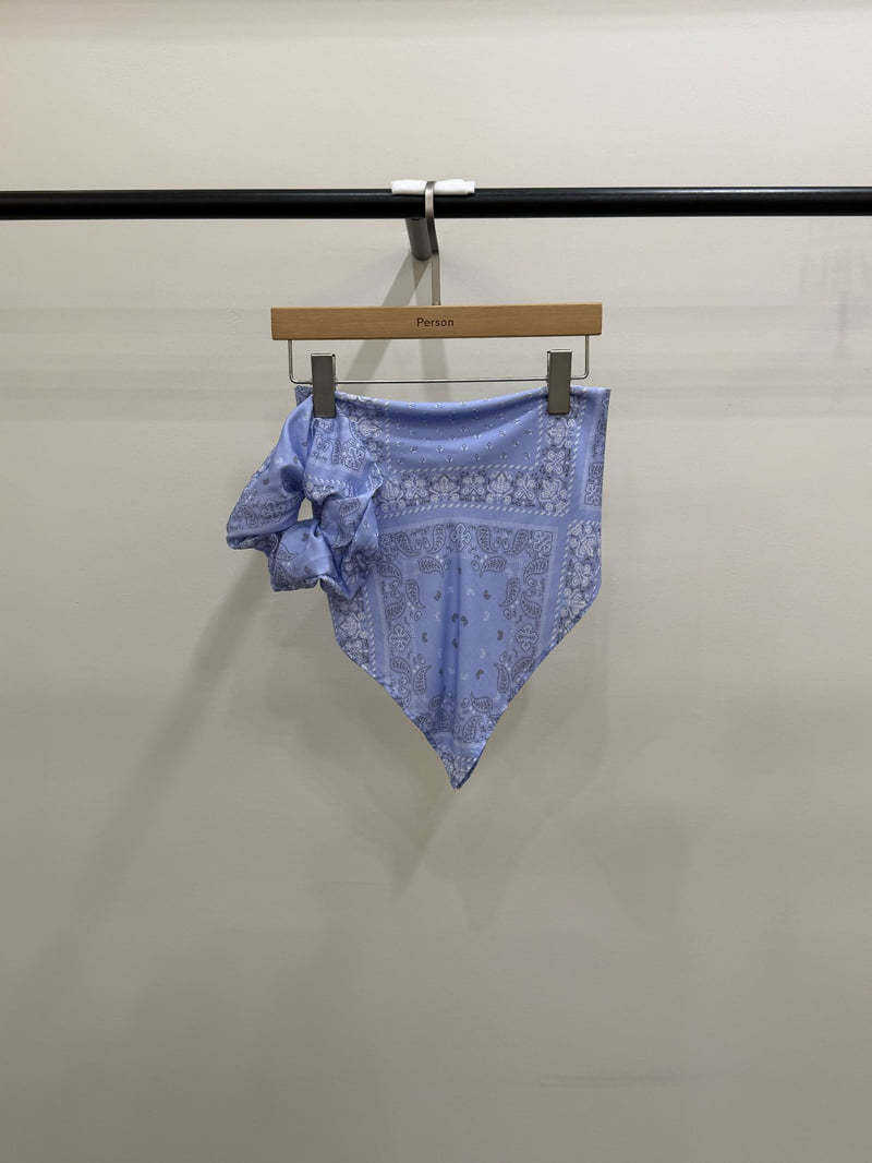 Person - Korean Women Fashion - #womensfashion - Paisley Scarf & Scrunchie Set - 11