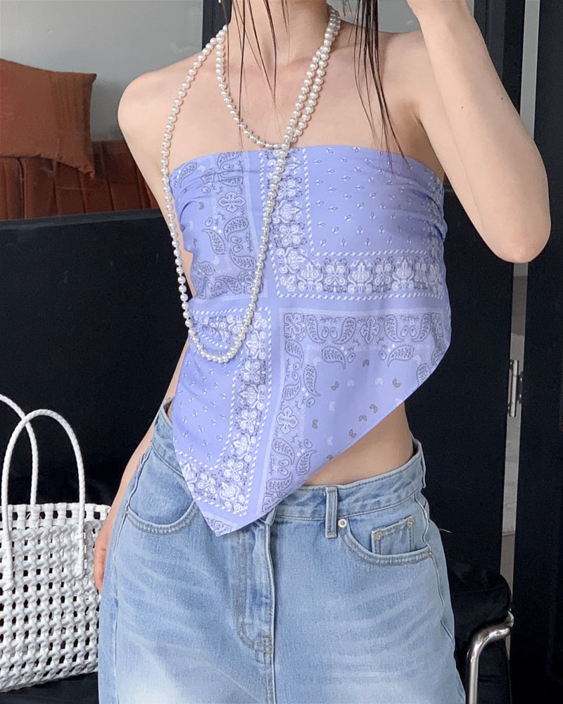 Person - Korean Women Fashion - #womensfashion - Paisley Scarf & Scrunchie Set - 9