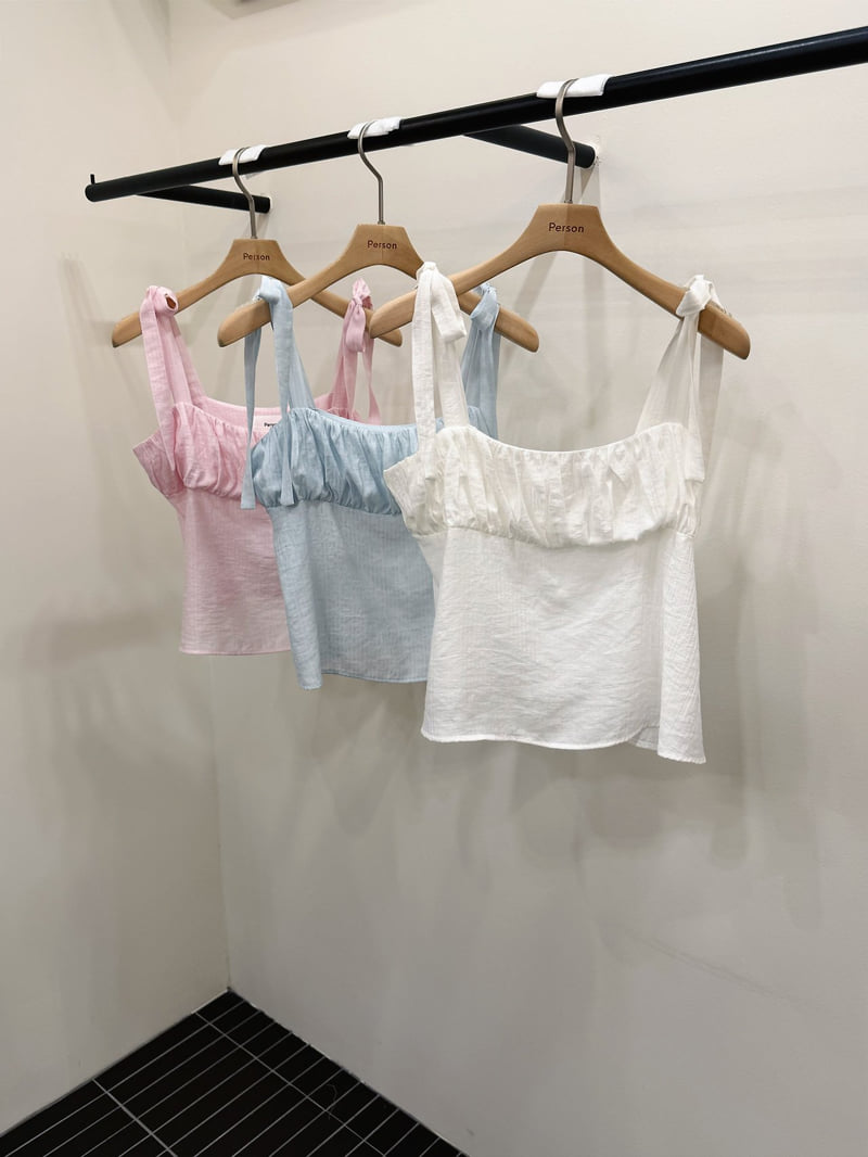 Person - Korean Women Fashion - #womensfashion - Shirring Volume Sleeveless Blouse