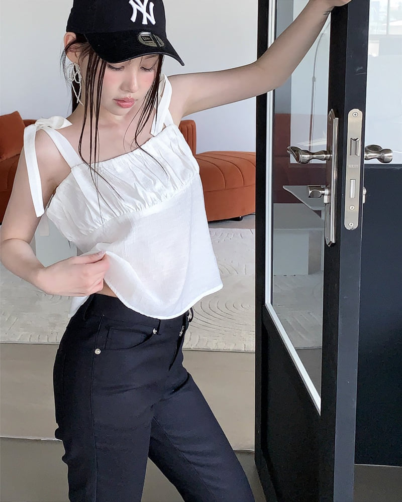 Person - Korean Women Fashion - #momslook - Low Coated Denim Pants - 4
