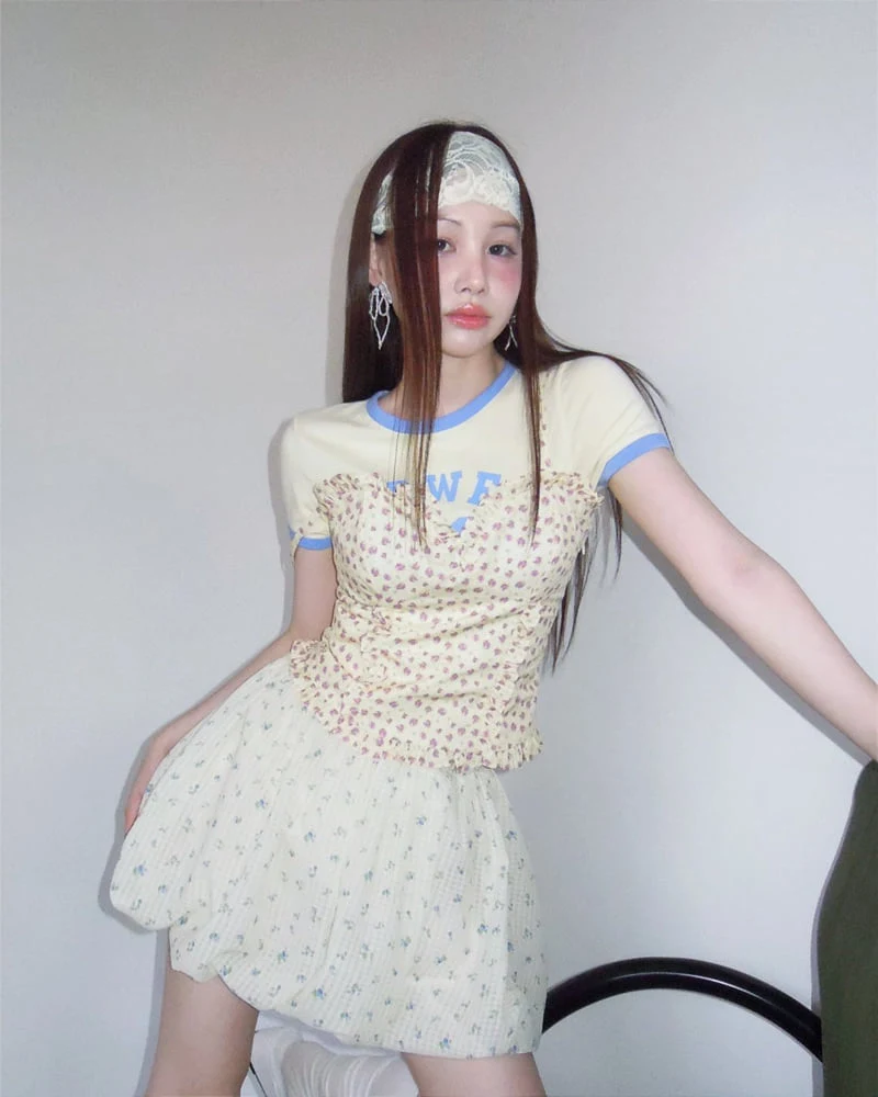 Person - Korean Women Fashion - #womensfashion - 33 Contrast Short-Sleeve Tee - 7