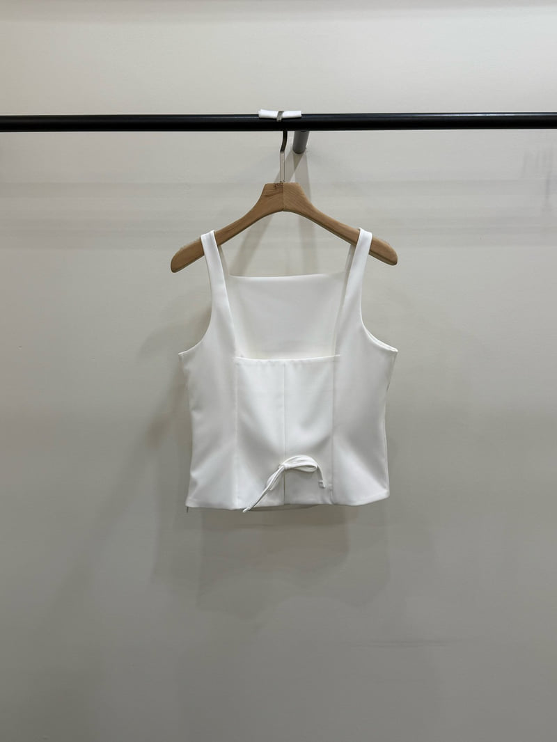 Person - Korean Women Fashion - #womensfashion - Back Ribbon Sleeveless Blouse - 10