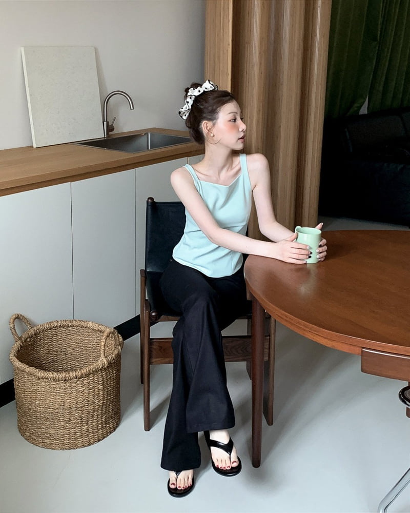 Person - Korean Women Fashion - #womensfashion - Back Ribbon Sleeveless Blouse - 6