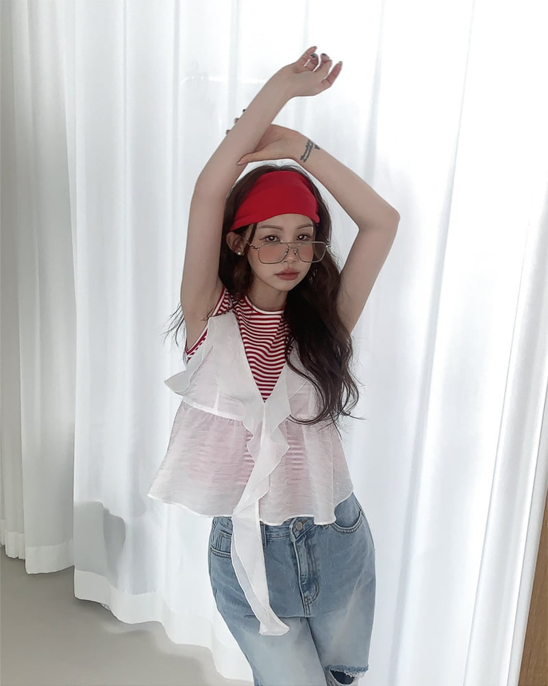 Person - Korean Women Fashion - #womensfashion - Aria Frill Blouse - 5
