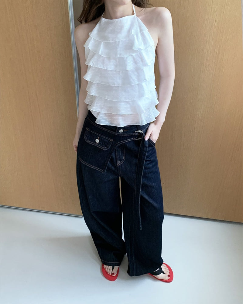 Person - Korean Women Fashion - #womensfashion - Jazz Halter Top Blouse - 5