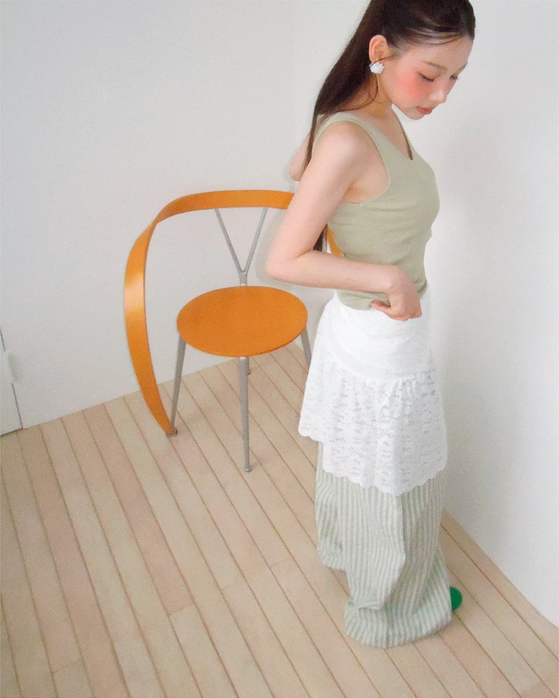 Person - Korean Women Fashion - #womensfashion - Ellie Lace Top Skirt - 8