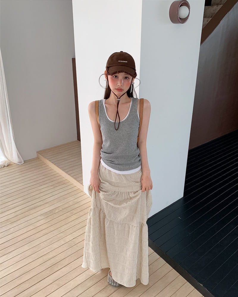 Person - Korean Women Fashion - #womensfashion - Return Contrast Trim Sleeveless Top - 5