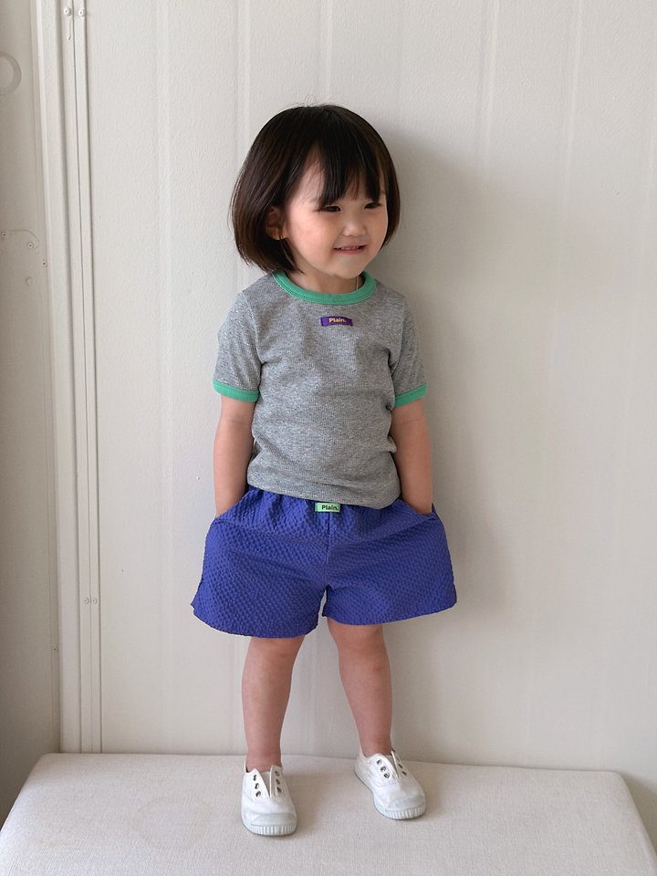 Plain - Korean Children Fashion - #Kfashion4kids - Crunch Half Pants - 6