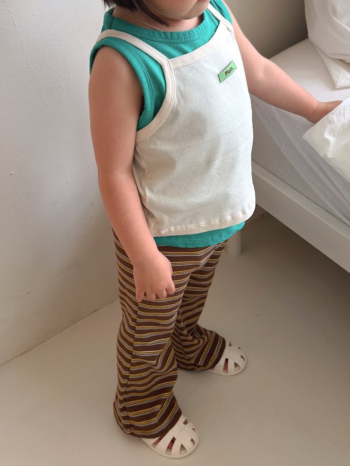Plain - Korean Children Fashion - #designkidswear - Vacation Sleeveless Layered Set - 2