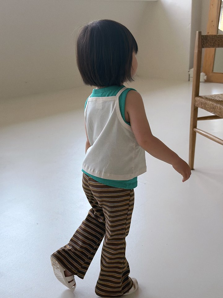 Plain - Korean Children Fashion - #kidsshorts - Vacation Sleeveless Layered Set - 5