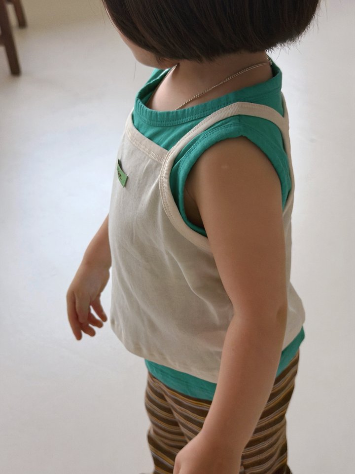 Plain - Korean Children Fashion - #kidsstore - Vacation Sleeveless Layered Set - 6