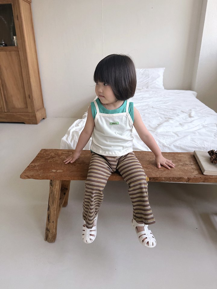 Plain - Korean Children Fashion - #kidzfashiontrend - Vacation Sleeveless Layered Set - 7