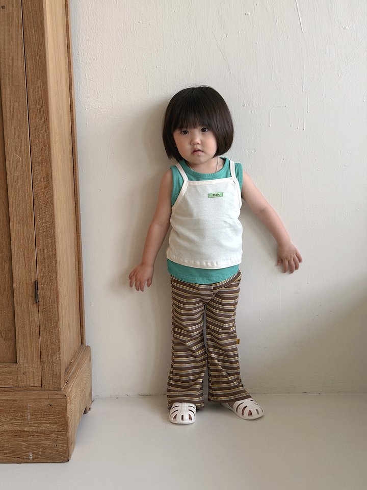 Plain - Korean Children Fashion - #magicofchildhood - Vacation Sleeveless Layered Set - 10