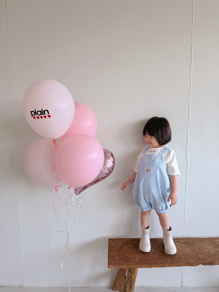 Plain - Korean Children Fashion - #prettylittlegirls - Heart Overalls - 6
