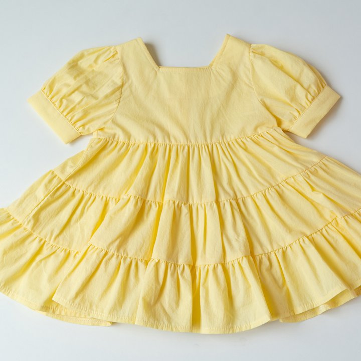 Pom - Korean Children Fashion - #childofig - Square Neck One-piece - 4
